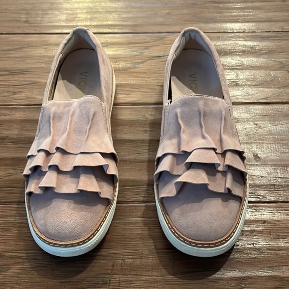 Vionic Mahalo Pink Suede Slip on Sneakers Size 5 - Picture 1 of 9